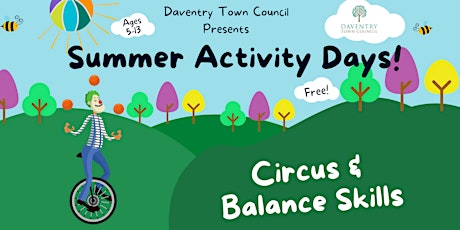 FREE Circus & Balance Skills Lessons for 5-13 year olds, New Street Park tickets