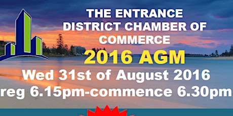 The Entrance District Chamber Of Commerce 2016 AGM primary image