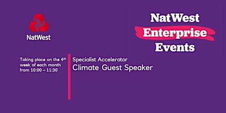 Climate Accelerator: Guest Speaker Event tickets