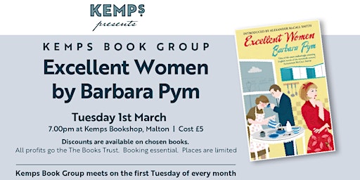 Kemps Book Club - Excellent Women primary image