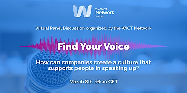 Find Your Voice - A Virtual Panel Discussion by WICT Europe