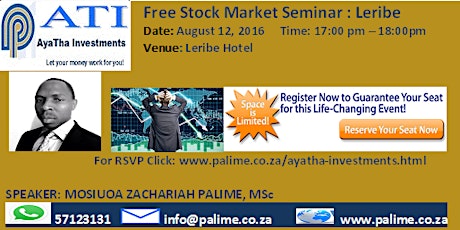 Free Stock Market Seminar : Leribe primary image