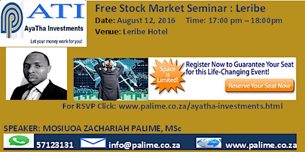 Free Stock Market Seminar : Leribe