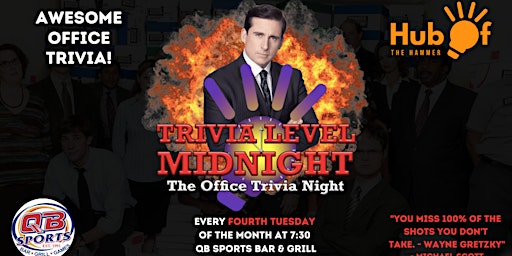 The Office - Trivia Level Midnight - Monthly at QB (Burlington)