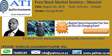 Stock Market Seminar : Manzini primary image