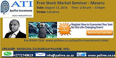 Stock  Market  Seminar : Maseru primary image