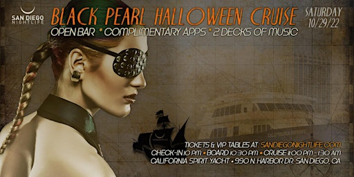 Black Pearl Halloween Yacht Party San Diego