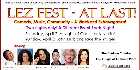 LEZ FEST—AT LAST! A Night of Comedy & Music primary image