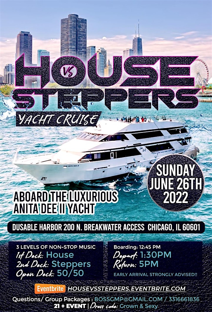 HOUSE VS. STEPPERS YACHT CRUISE image