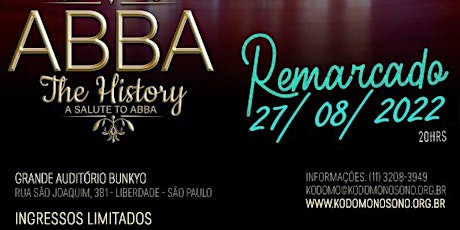 Show Beneficente ABBA | The History - A salute to ABBA ingressos