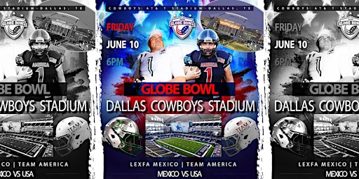 2022 Globe Bowl at Cowboys Stadium Team America USA vs Mexico (LEXFA)
