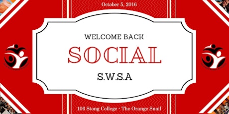 SWSA Welcome Back Social! primary image