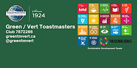 Better Communication for Sustainability Leaders: Green / Vert Toastmasters billets