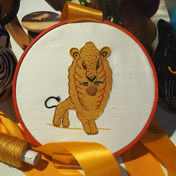 Hand Embroidery Workshop  - Gold Work Lion image