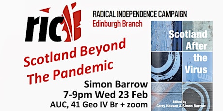 RIC Edinburgh: Scotland Beyond the Pandemic 7-9pm Wed 23 Feb @AUC + Online primary image