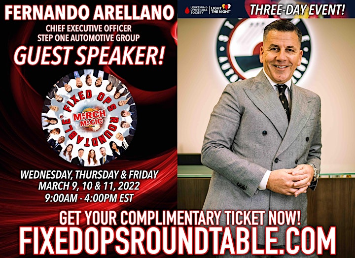 Ted Ings Presents FIXED OPS ROUNDTABLE: March Magic! 3-Day Virtual Event image