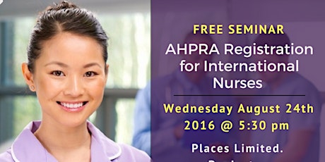 AHPRA Registration for International Nurses - FREE Seminar primary image