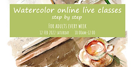Watercolor & Drawing live Online classes tickets
