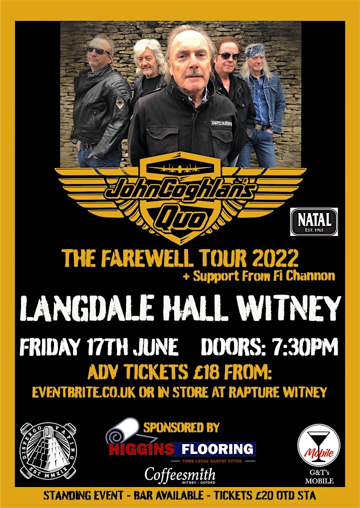 John Coghlan's Quo Farewell Tour - Langdale Hall image
