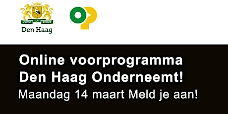 Primaire afbeelding van Online voorprogramma Den Haag Onderneemt!