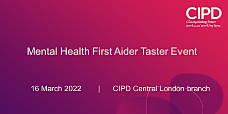 Mental Health First Aider Taster Event