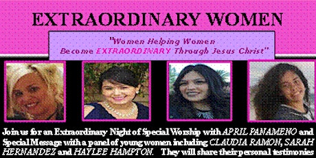 EXTRAORDINARY WOMEN Conference:  "Finding Our Identity and Security in Jesus Christ!" primary image