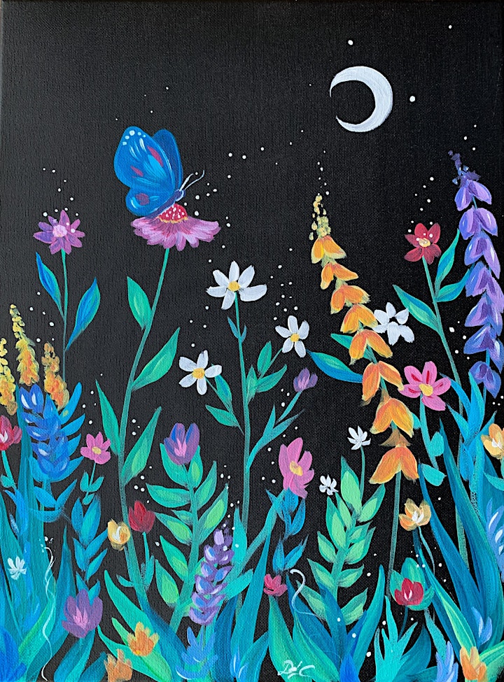 Paint and Take- Midnight Flowers image