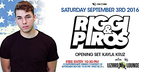 LABOR DAY WEEKEND BASH ft. Riggi & Piros primary image