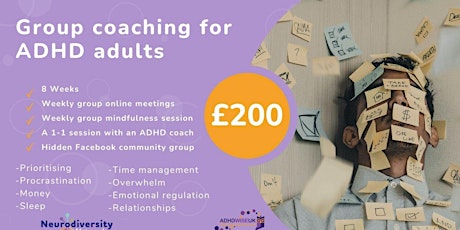 Adults with ADHD Group Coaching Course - 8 Weeks