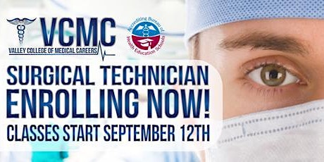 (AOS) Surgical Technician career program ENROLLMENTS NOW OPEN www.vcmc.edu primary image