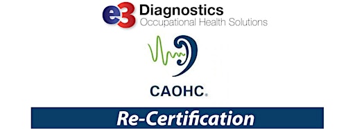Imagen de colección de e3 Diagnostics CAOHC Re-Certification
