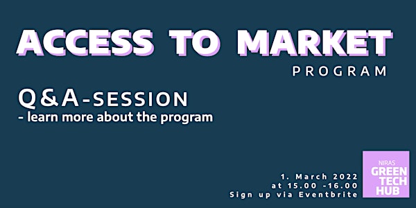Q&A-session: Are you fit for our ACCESS TO MARKET Program?