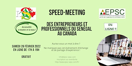 Speed-meeting des Entrepreneurs et Professionnels du Sénégal au Canada