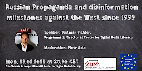 Hauptbild für Webinar: Russian Propaganda and disinformation milestones against the West
