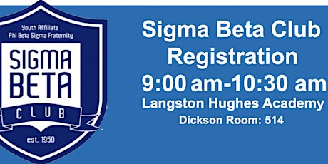 Sigma Beta Club Registration 8/20/2016 primary image