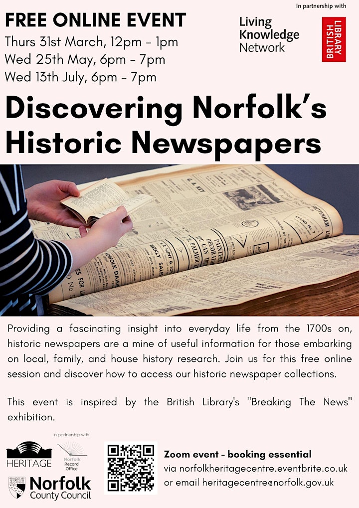 ONLINE: Discovering Norfolk's Historic Newspapers image