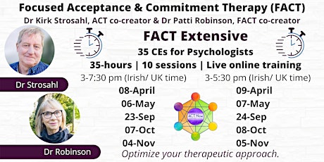 Focused Acceptance & Commitment Therapy | Dr Strosahl & Dr Robinson | 35-hr primary image