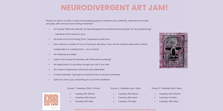 Neurodivergent Art Jam: Group 2 (4pm - 6pm)