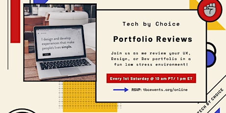 Resume & Portfolio Reviews with Tech by Choice tickets