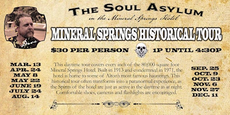 Walking Tour of the Mineral Springs Hotel tickets