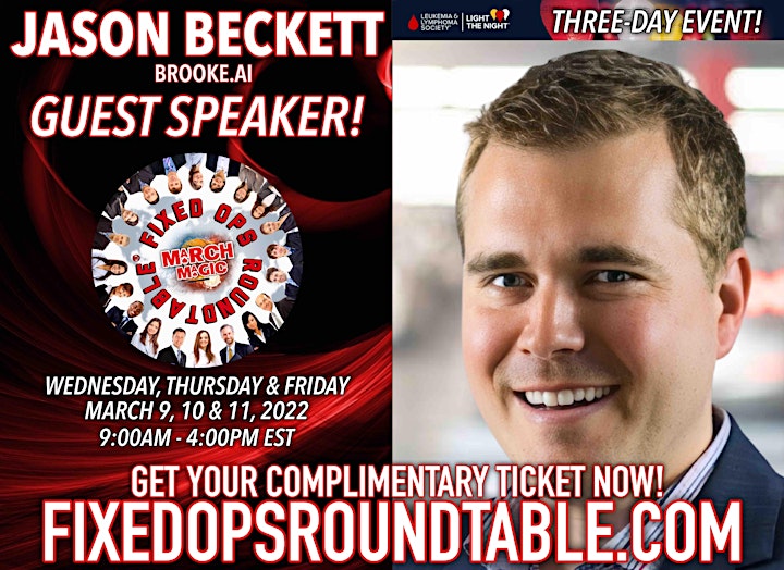 Ted Ings Presents FIXED OPS ROUNDTABLE: March Magic! 3-Day Virtual Event image