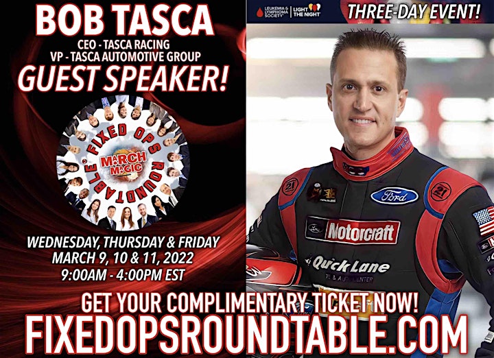 Ted Ings Presents FIXED OPS ROUNDTABLE: March Magic! 3-Day Virtual Event image