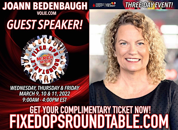 Ted Ings Presents FIXED OPS ROUNDTABLE: March Magic! 3-Day Virtual Event image