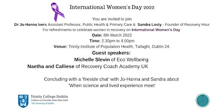 Celebrating Women in Recovery on International Women's Day primary image
