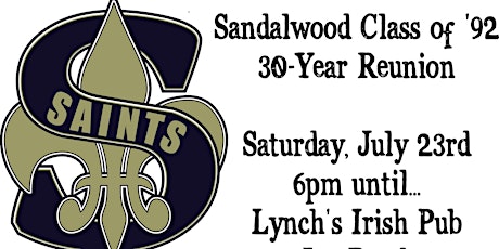 Sandalwood High Class of ‘92 - 30 year Reunion tickets