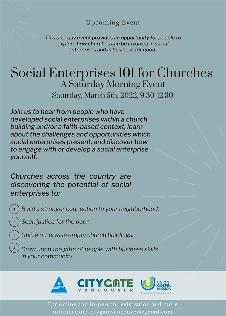 Social Enterprises 101 for Churches image