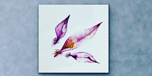 Watercolour Feathers/ MORNING or SIP & PAINT option