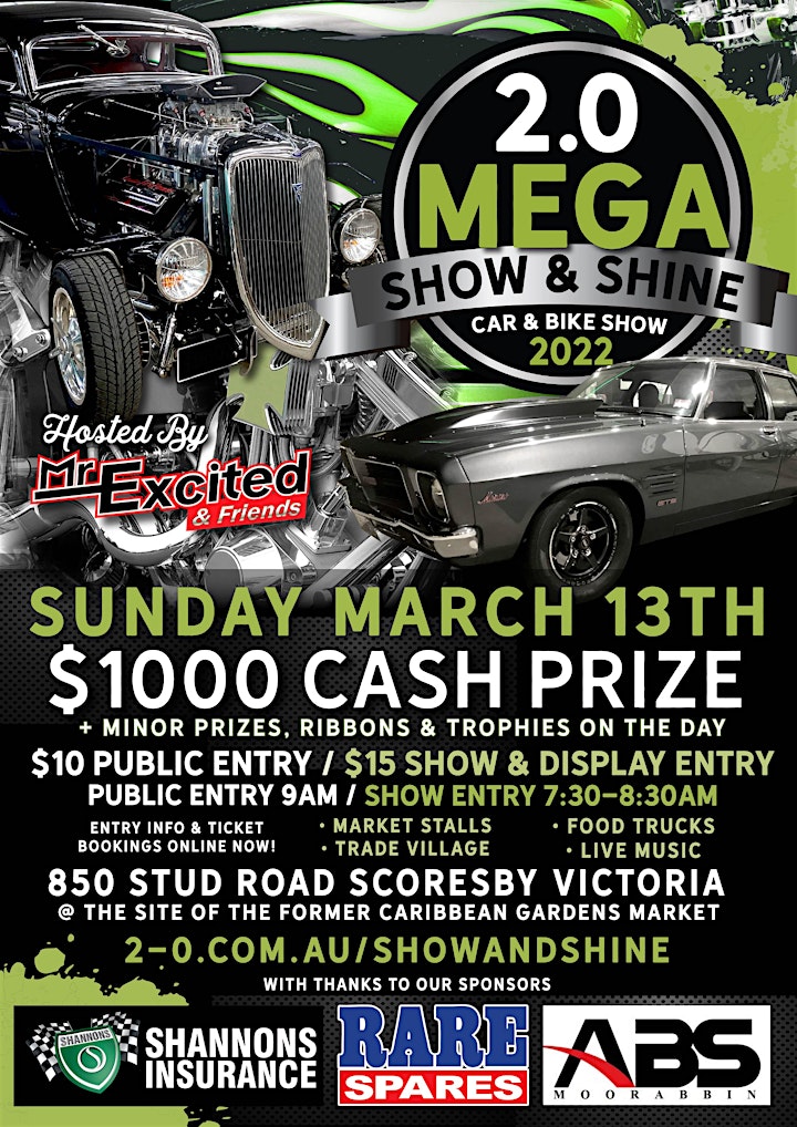 2.0 MEGA Show & Shine Car & Bike Show 2022 image