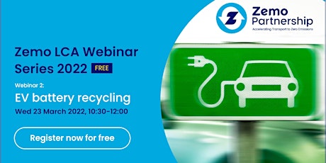 Primaire afbeelding van Zemo LCA webinar series :    EV Battery Recycling