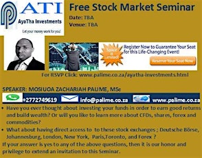 Stock Market Seminar: Pretoria primary image